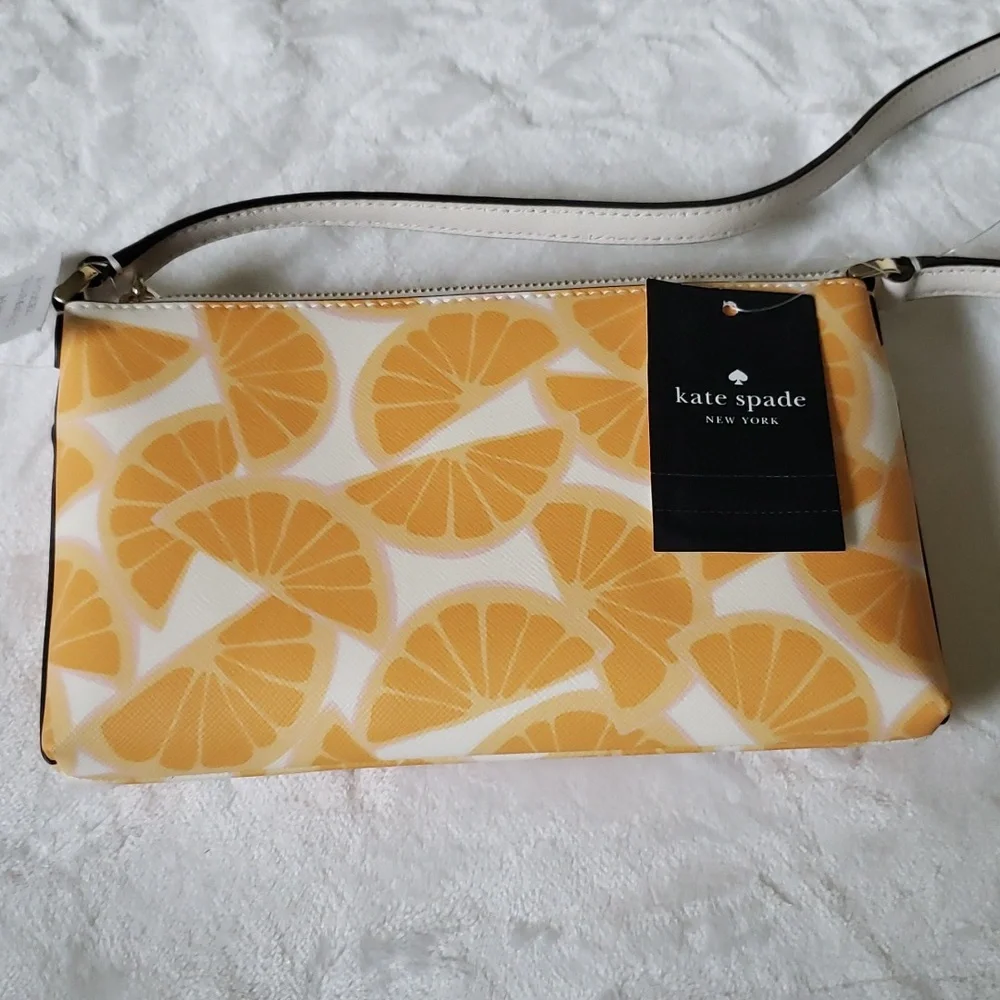 Kate Spade Sadie Orange Slice Printed Mini‎ Crossbody Bag.